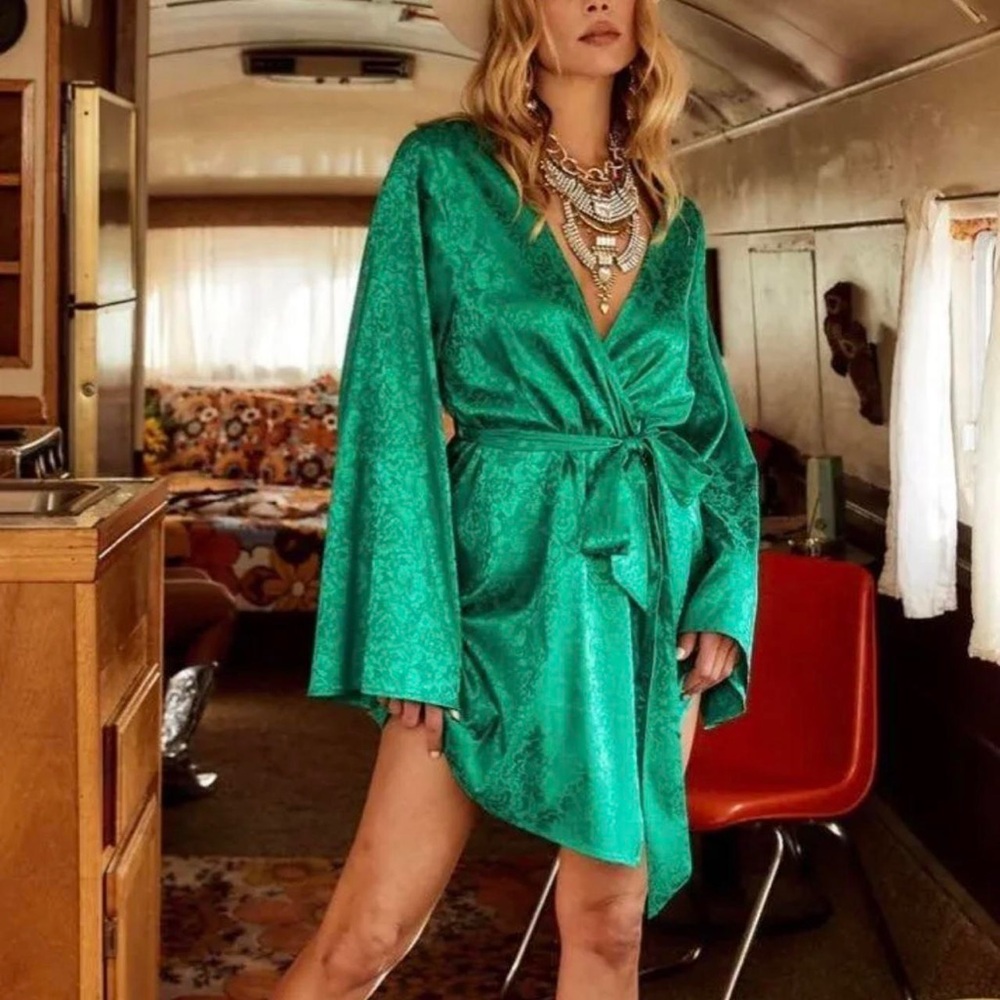 12th Tribe Green Mini Dress